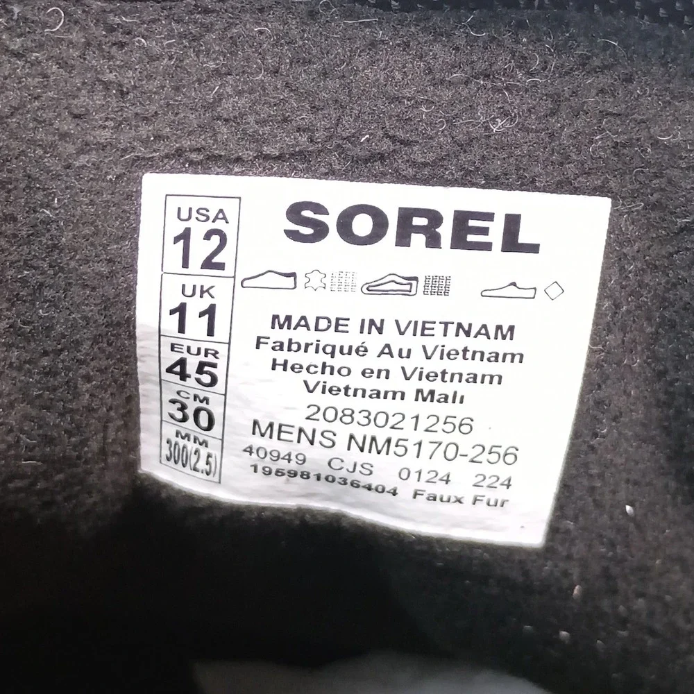 Sorel Cheyanne Metro II Sneak Boot Men Size 12 Brown Waterproof NM5170-256‎